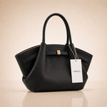 Sac à main cabas en cuir noir – Élégant & intemporel par VARENZA