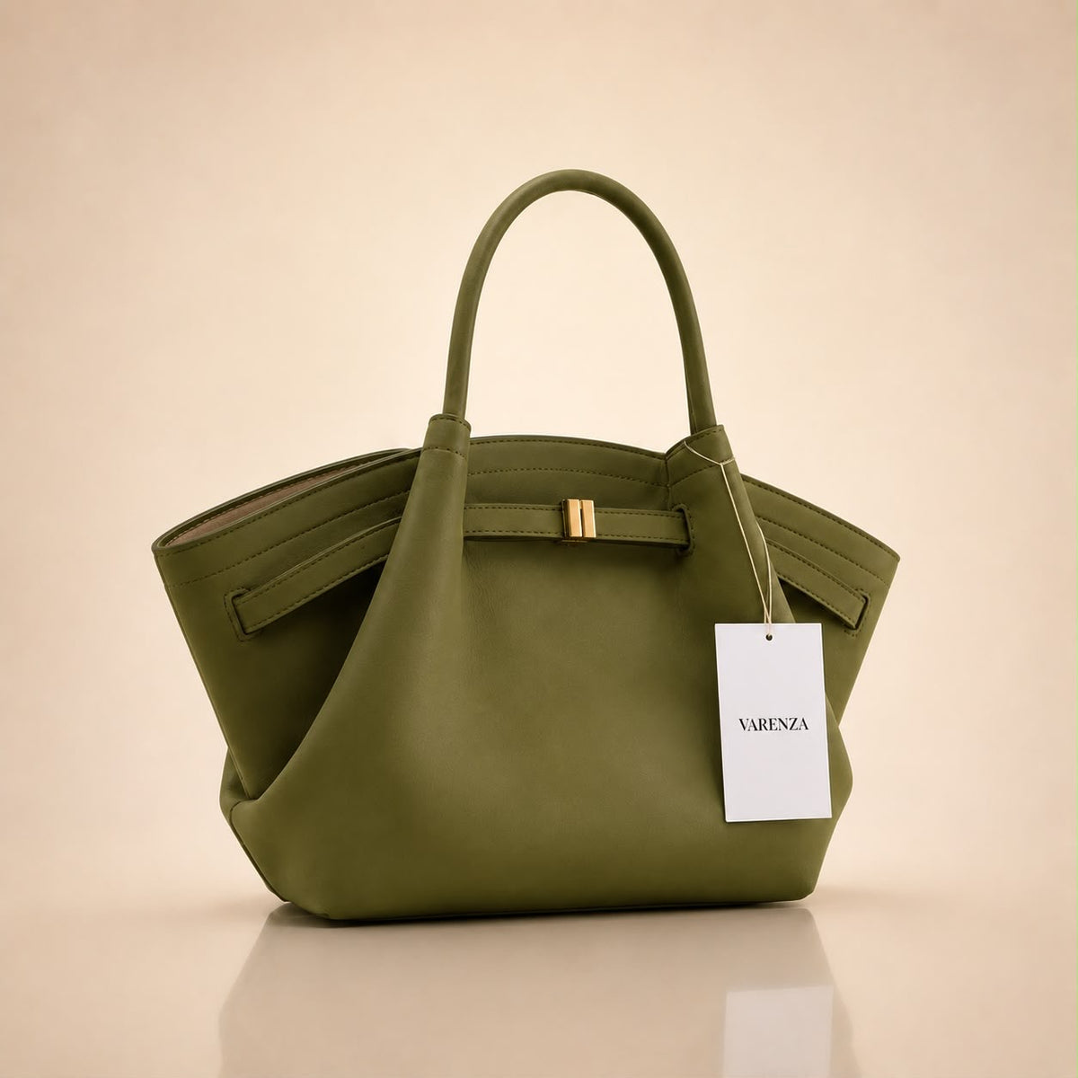 Sac à main cabas en daim kaki – Élégant & tendance par VARENZA